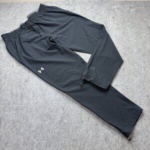 Under Armour Storm Vent Running Training Pants Men 2XL Black Fitted 32" Stretch